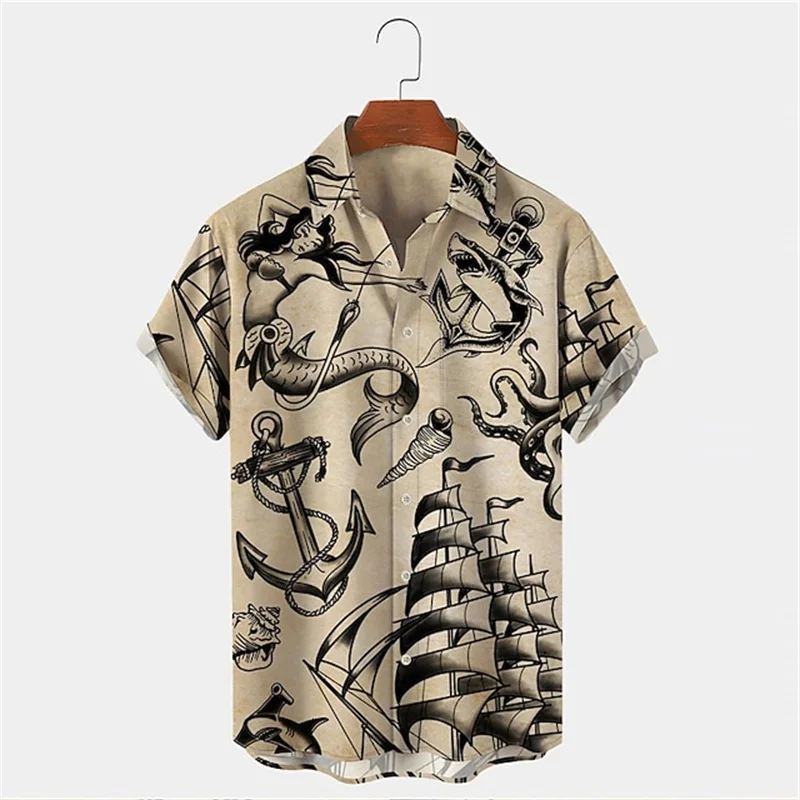 เสื้อเชิ้ตฮาวายแขนสั้นสำหรับผู - Vintage Hawaiian Floral Shirt บทวิจารณ์และราคา