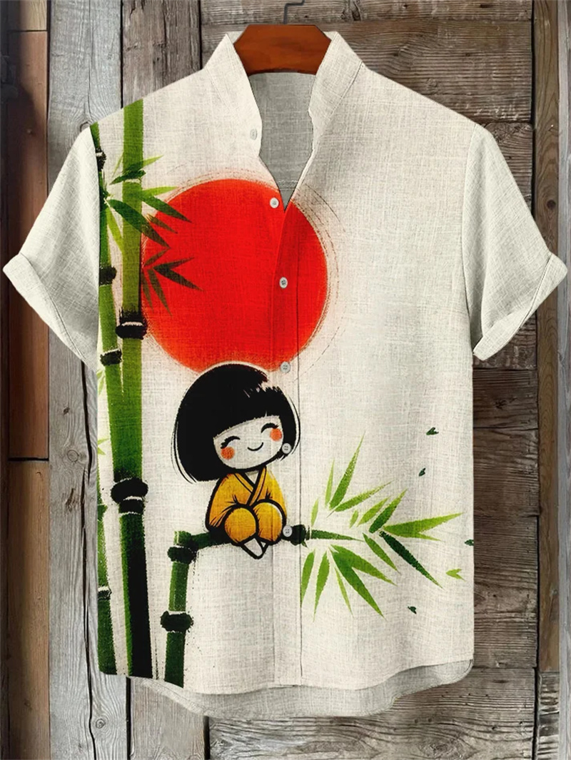 เสื้อเชิ้ตผ้าลินินลายดอกไม้สไต - Vintage Hawaiian Floral Shirt บทวิจารณ์และราคา