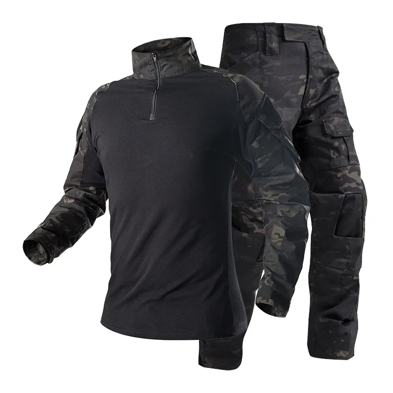 ชุดยุทธวิธีทหารชาย สีดำ ชุดทหา - Tactical Military Shirt Cargo บทวิจารณ์และราคา