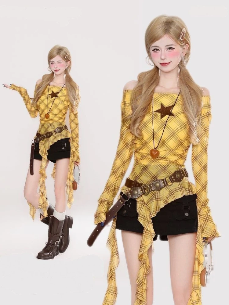 เสื้อยืดวินเทจลายสก๊อต Y2K สำห - Shirts บทวิจารณ์และราคา