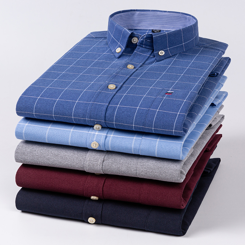 เสื้อลําลองผู้ชายผ้าฝ้าย Oxfor - Oxford Cotton Casual Shirt Business บทวิจารณ์และราคา