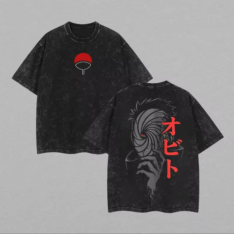 เสื้อยืดลาย Naruto Obito Uchih - Acid Wash Vintage Graphic T Shirt บทวิจารณ์และราคา