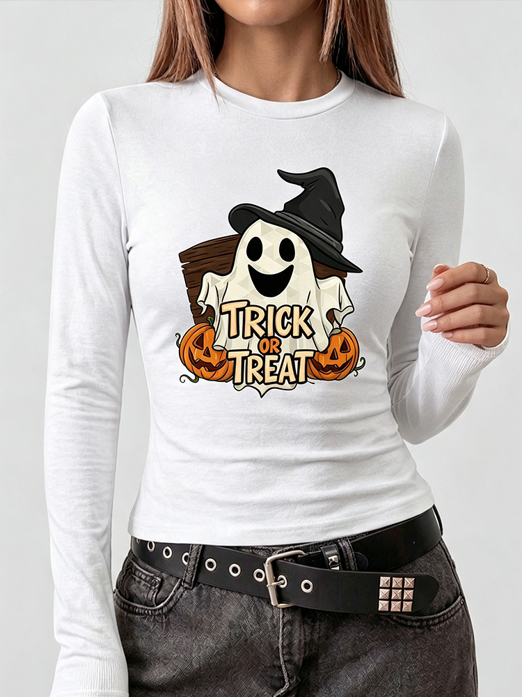 เสื้อยืดแขนยาวพิมพ์ลายใยแมงมุม - T-Shirts บทวิจารณ์และราคา
